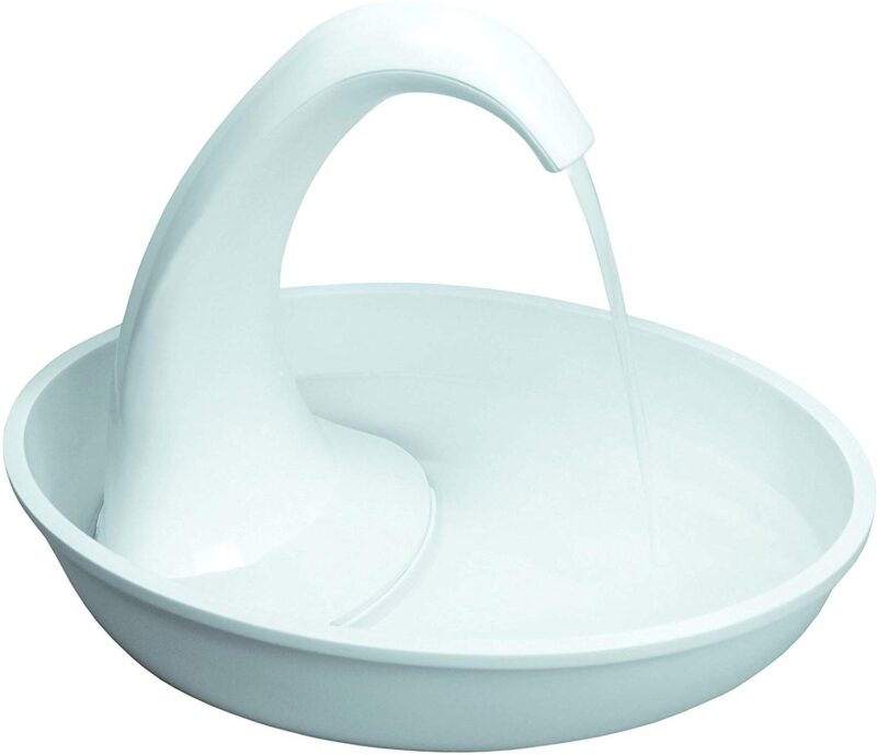 Pet Drinking Fountain for Cats and Dogs - 80oz Capacity, Great for Multiple Pets – Great for Pets Who Love the Faucet - Bubbler and Bowl Dispenser Design Keeps Water Moving