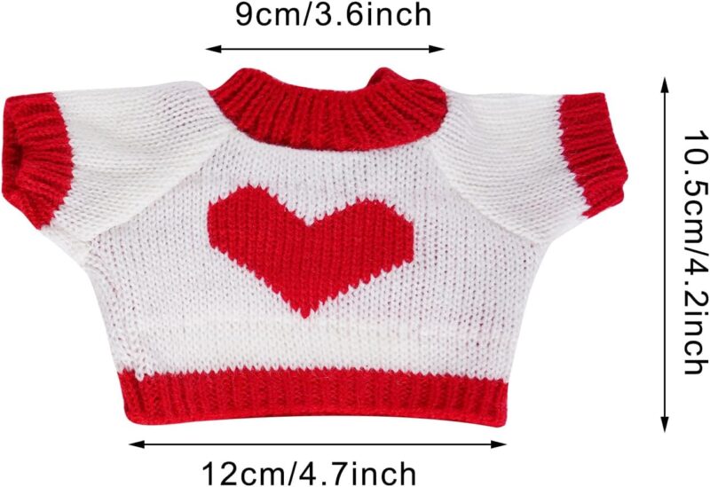 4 PCS Christmas Guinea Pig Clothes Hamster Sweater Ferret Knitted Clothes for Small Animal Outfit Winter Christmas Clothing (Valentine's Day) - Image 2