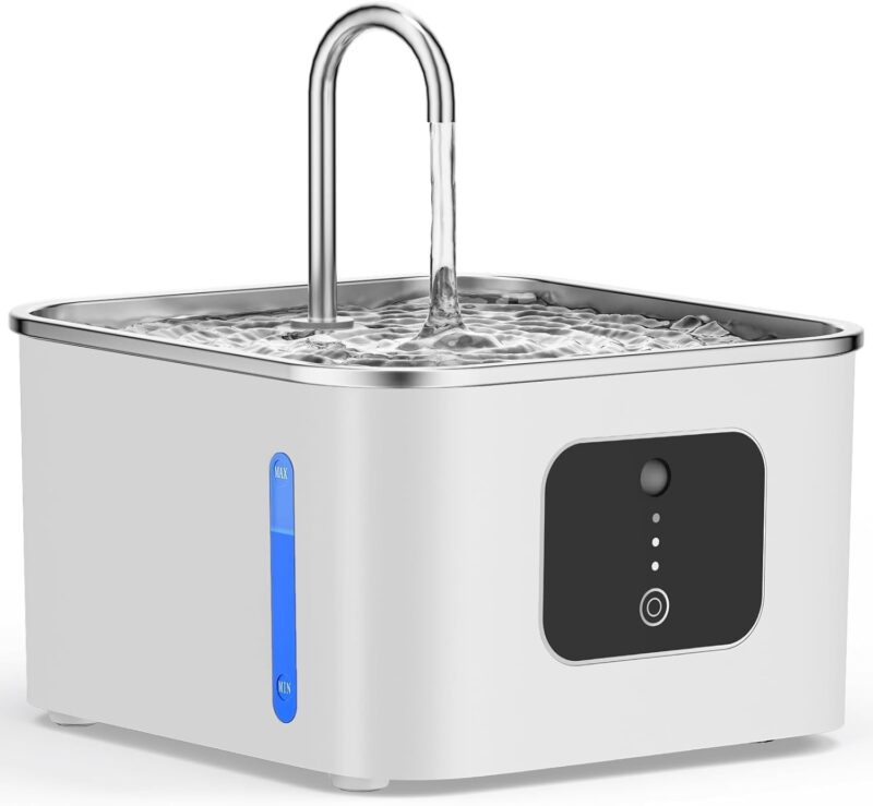Cat Water Fountain,  3.5L/118oz Automatic Pet Fountain 4000mAh Battery Operated Water Dispenser for Cats Dogs Indoor Outdoor