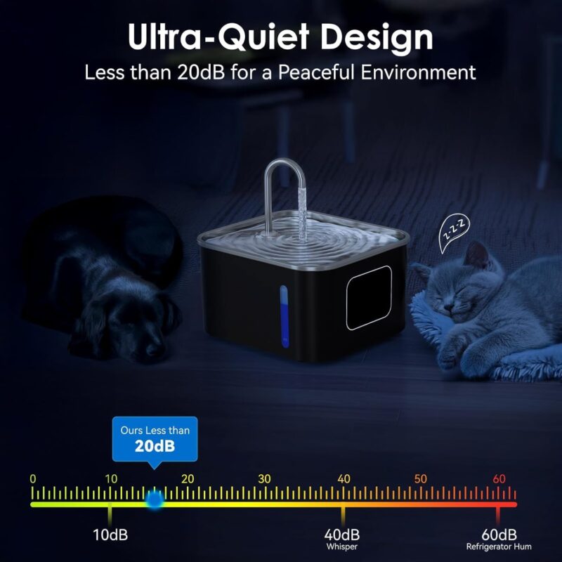 Cat Water Fountain,  3.5L/118oz Automatic Pet Fountain 4000mAh Battery Operated Water Dispenser for Cats Dogs Indoor Outdoor - Image 2