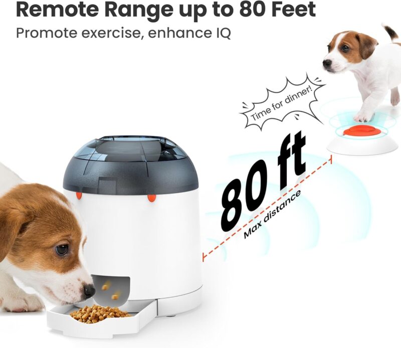 Dog Puzzle Feeder Toy, Interactive IQ Training, Electronic Treat Dispenser, Automatic Rechargeable with Remote for Food Dispensing, All Breeds, 280ml Capacity - Image 2